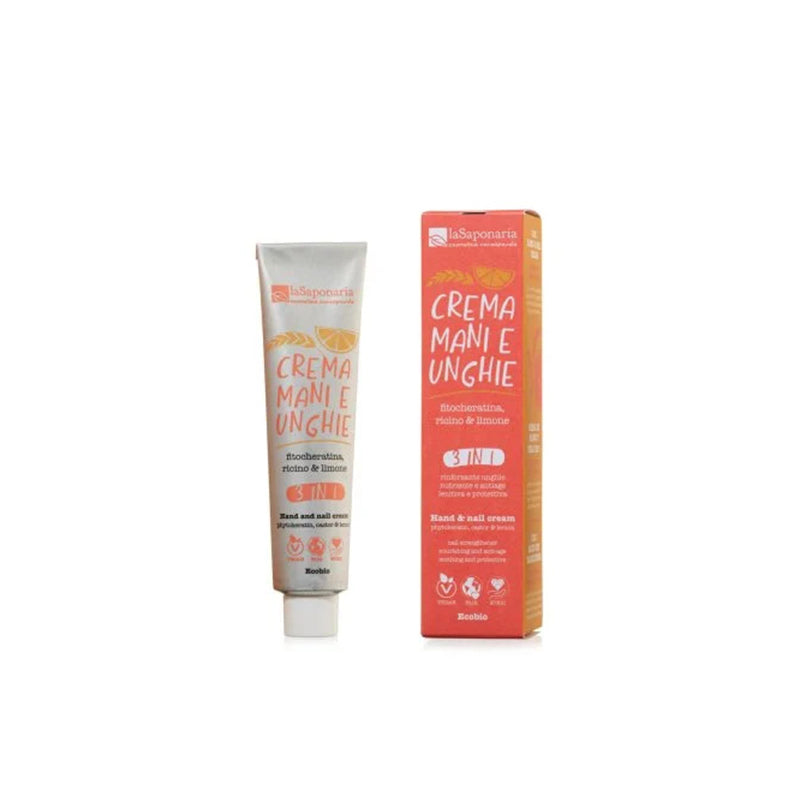 Crema mani e unghie 3 IN 1 - Fitocheratina, ricino & limone 40ml